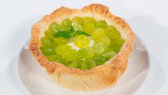 Tartaleta de uvas y mascarpone