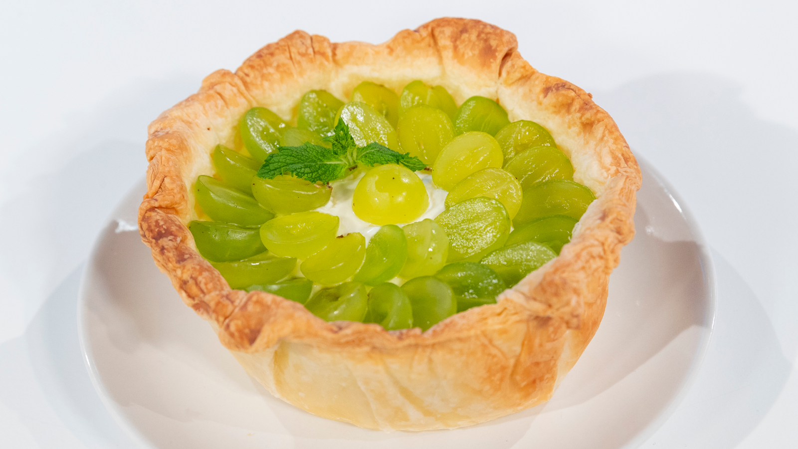 Tartaleta de uvas y mascarpone