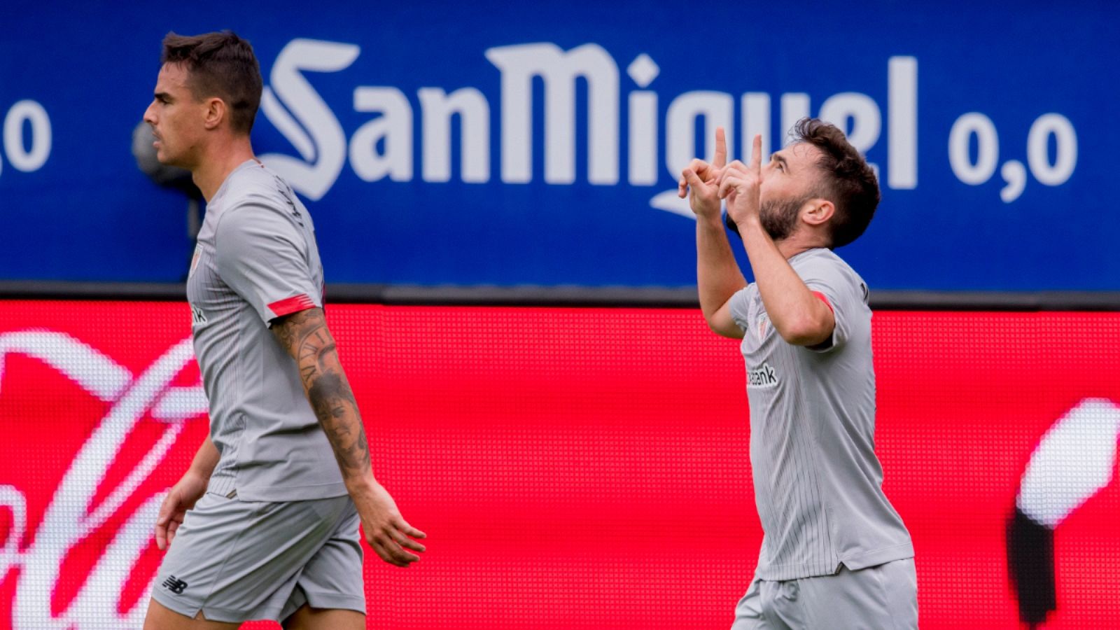 Unai López celebra el primer tanto