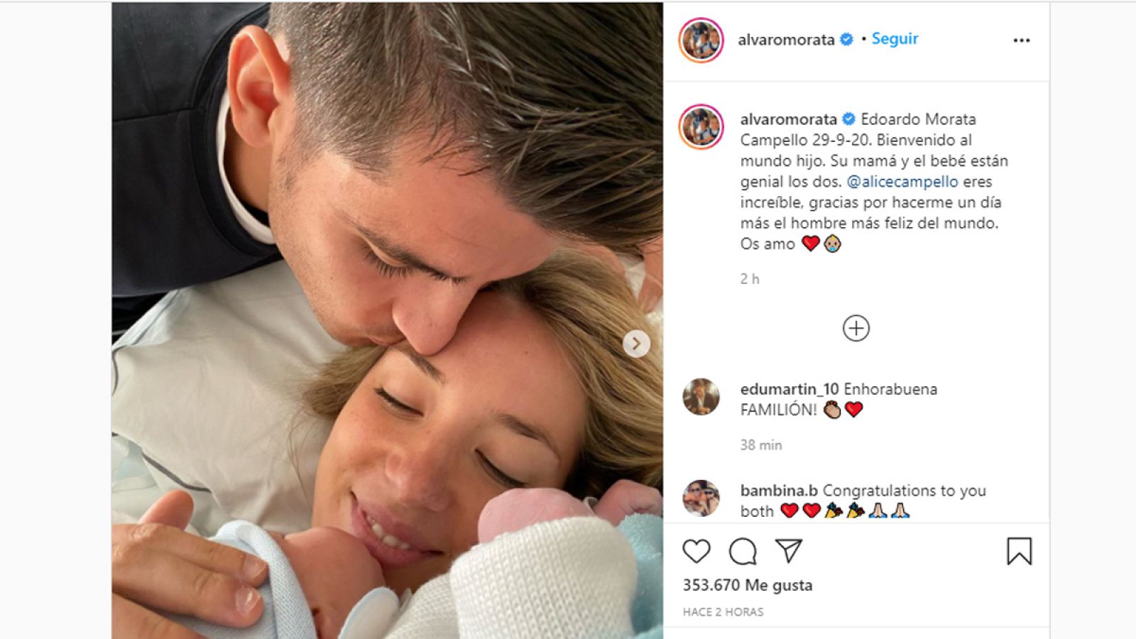 Alice Campello y Morata con su hijo