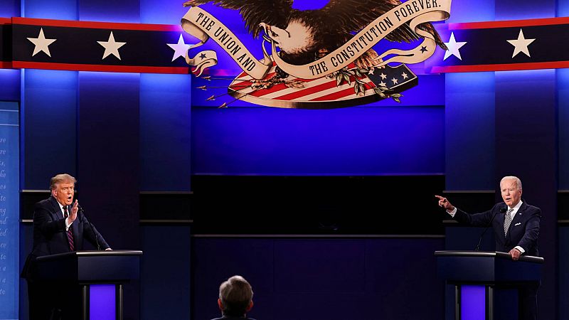 Los ataques personales y las interrupciones enfangan el primer debate electoral entre Trump y Biden