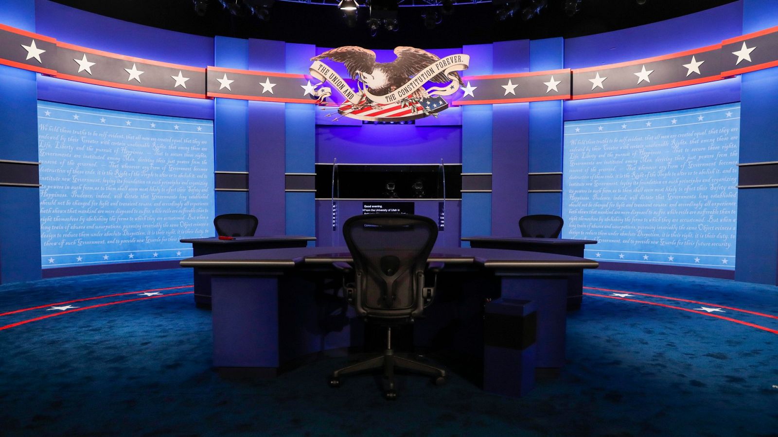 Últimos preparativos del debate entre candidatos a vicepresidente de EE.UU. en la Universidad de Utah