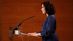 Ayuso pide al Gobierno pactar en las próximas horas medidas "justas" y llama a los madrileños a no irse de puente