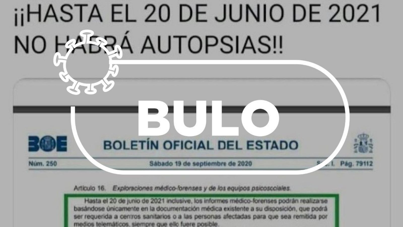 El bulo sobre la suspensión de autopsias en España