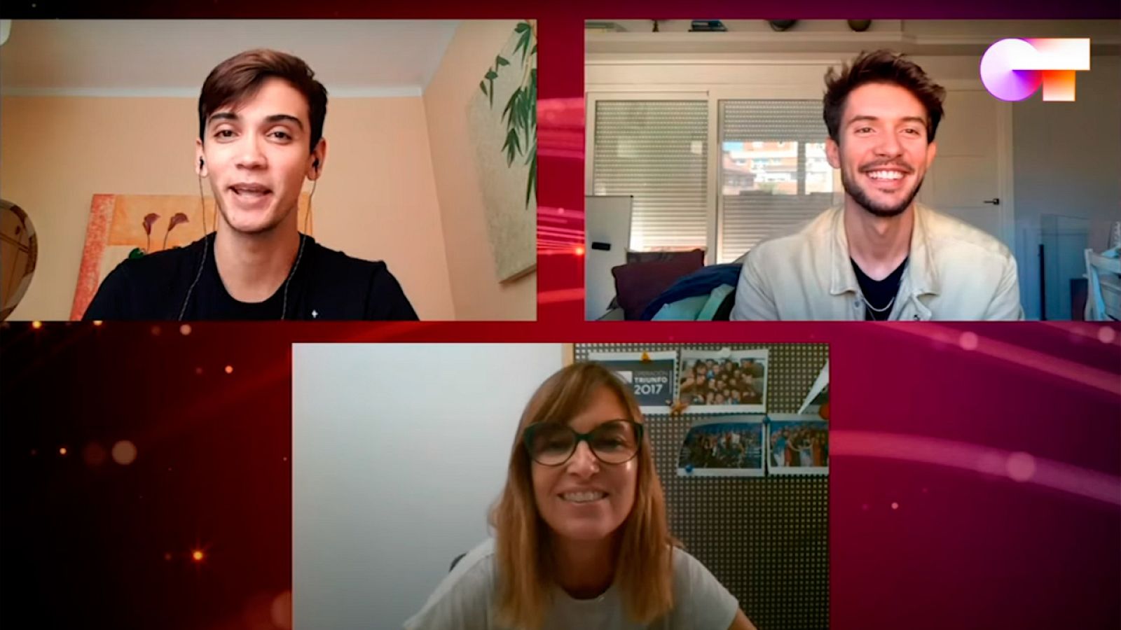 Dave y Carlos Right con Noemí Galera en el primer programa de E.S.T.O