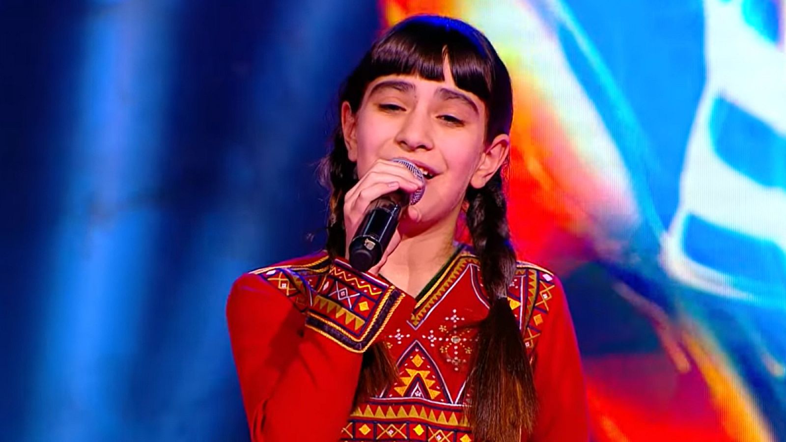 Sandra Gadelia, durante su actuación con Lela Nakeuri en la Ronda 1 del 'Ranina'