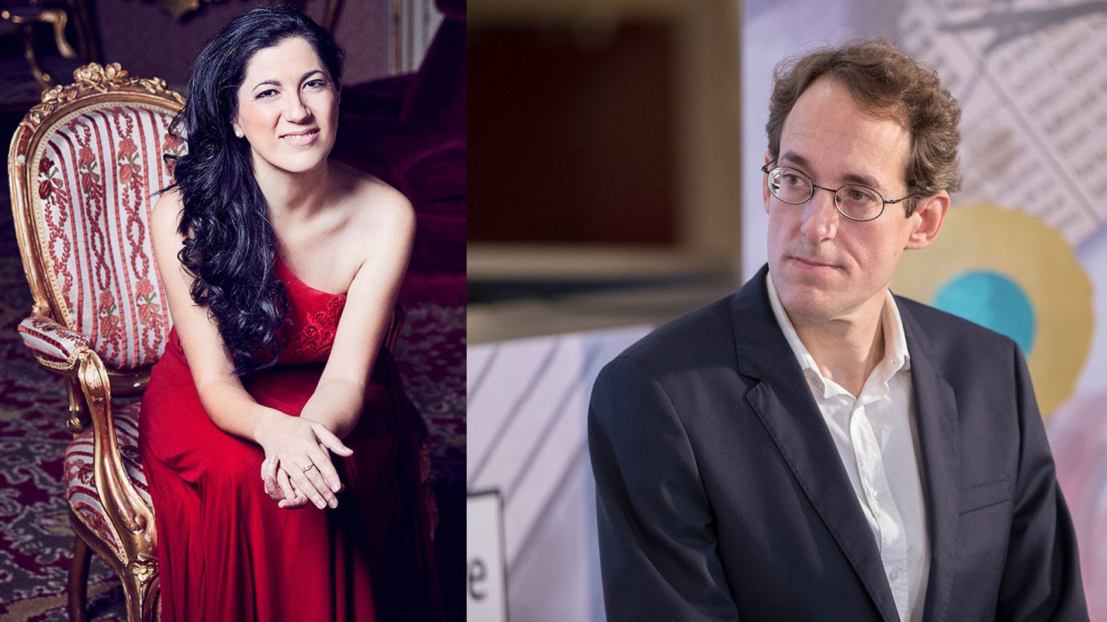 La mezzosoprano Cristina Faus y Pablo González, director titular de la Orquesta RTVE