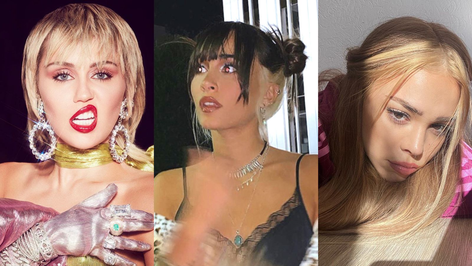 Miley Cyrus, Aitana y Danna Paola cambian de 'look' antes de acabar el año