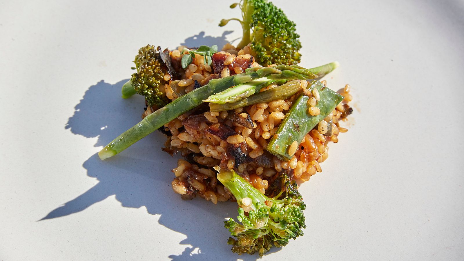 Arroz seco de pollo y verduras