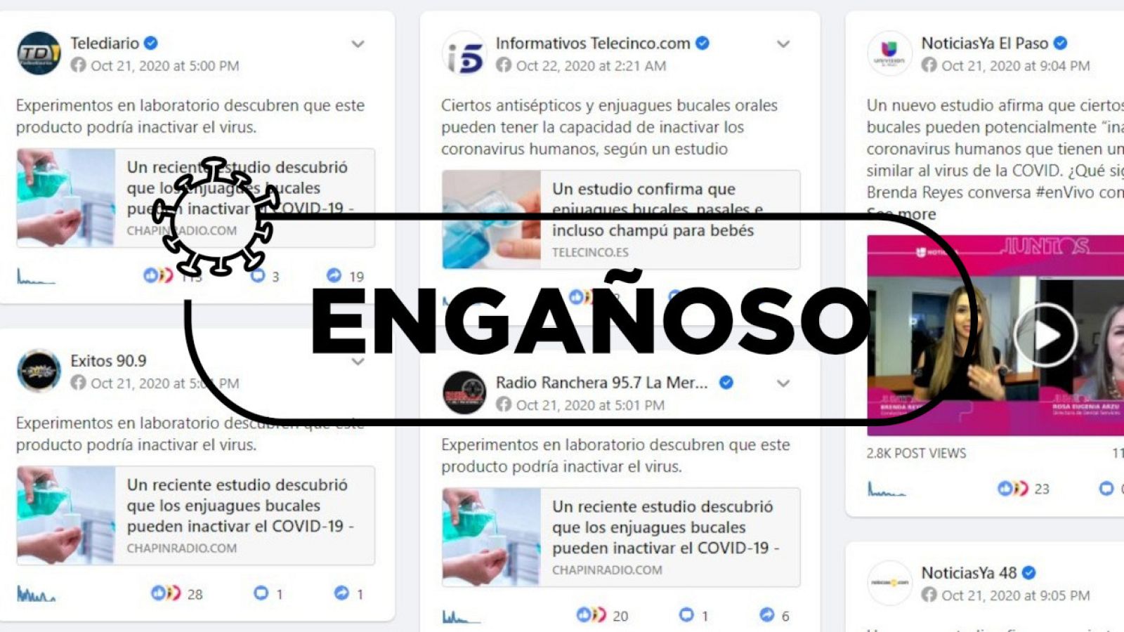 Diversas noticias sobre los enjuague bucales como arma contra el coronavirus.