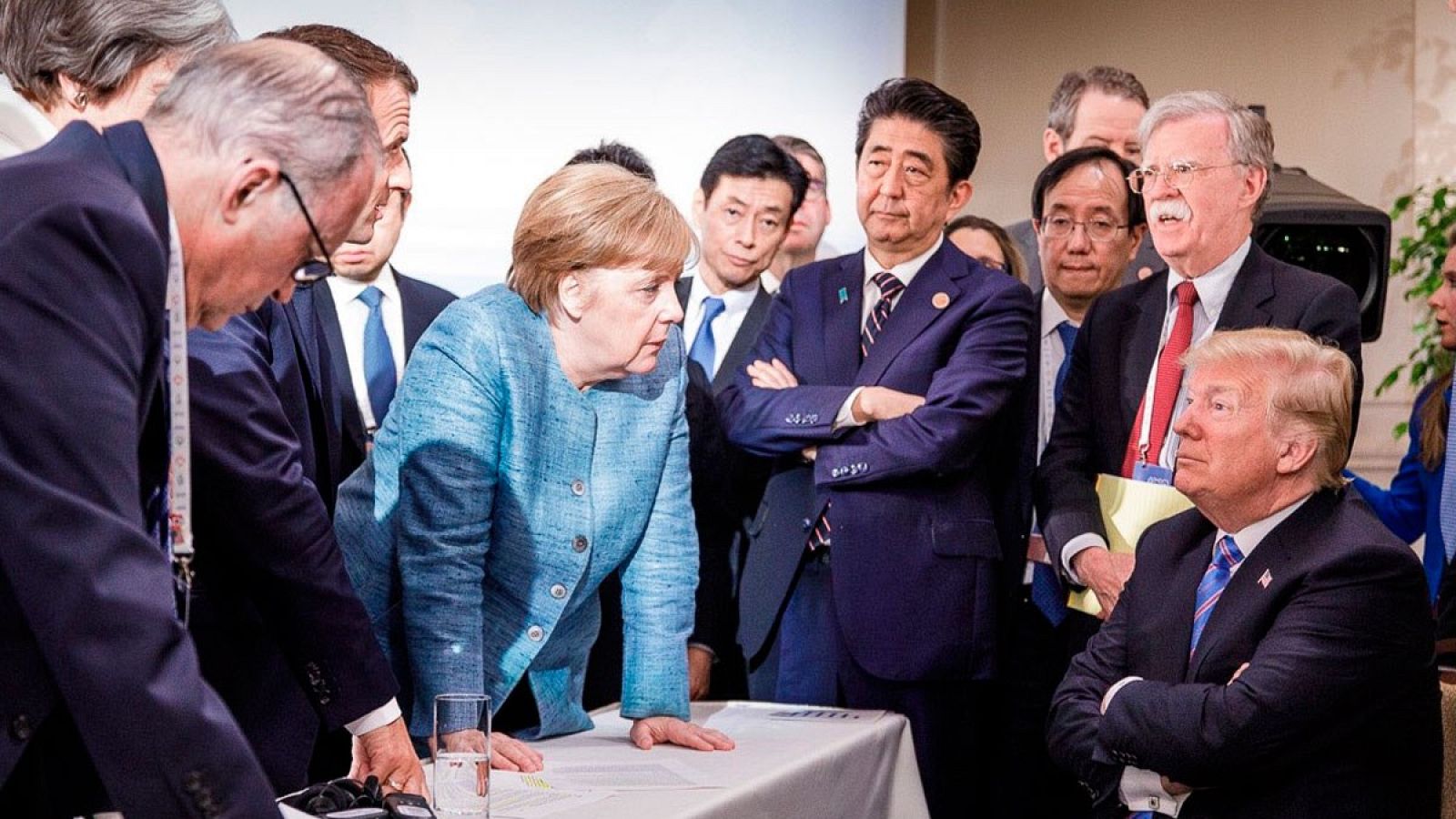 Imagen del G7 difundida por el Gobierno alemán