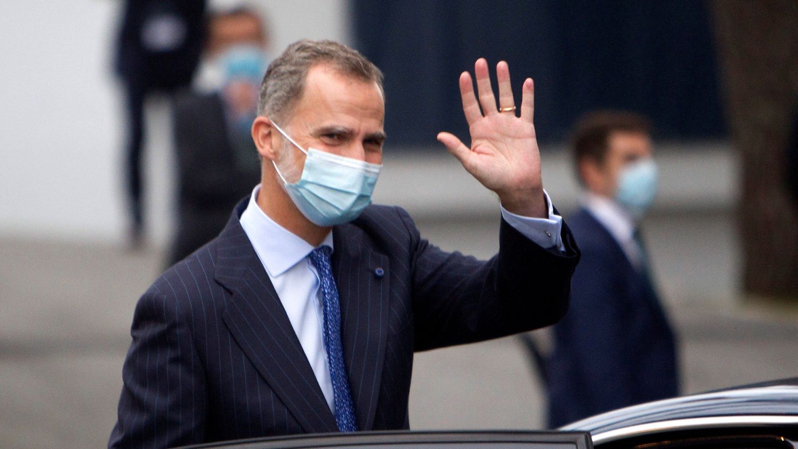 El rey Felipe VI, tras su asistencia al II Foro La Toja-Vínculo Atlántico este mes de octubre