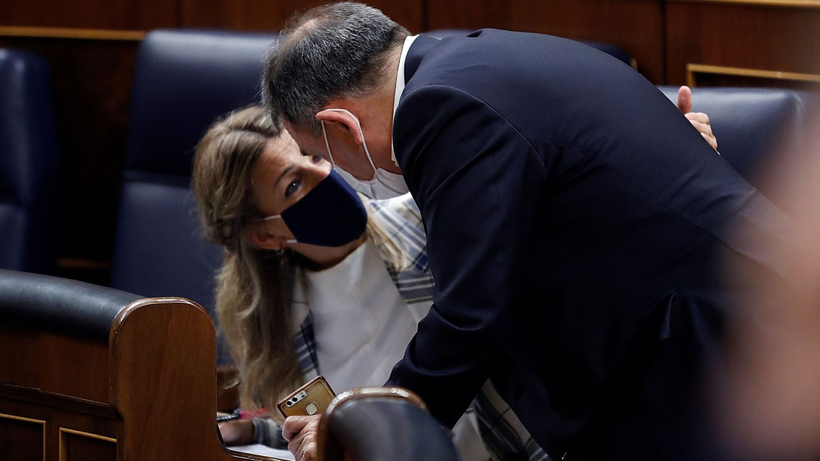 La ministra de Trabajo, Yolanda Díaz, en el Congreso