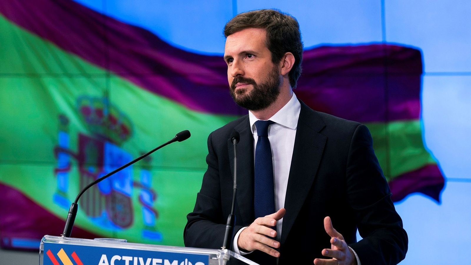 El presidente del Partido Popular, Pablo Casado