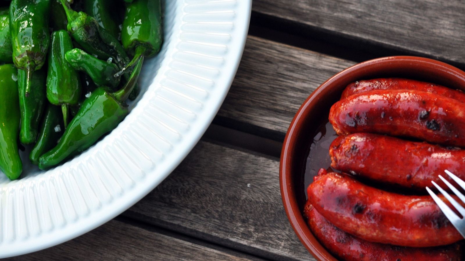 Chorizo y pimiento padrón