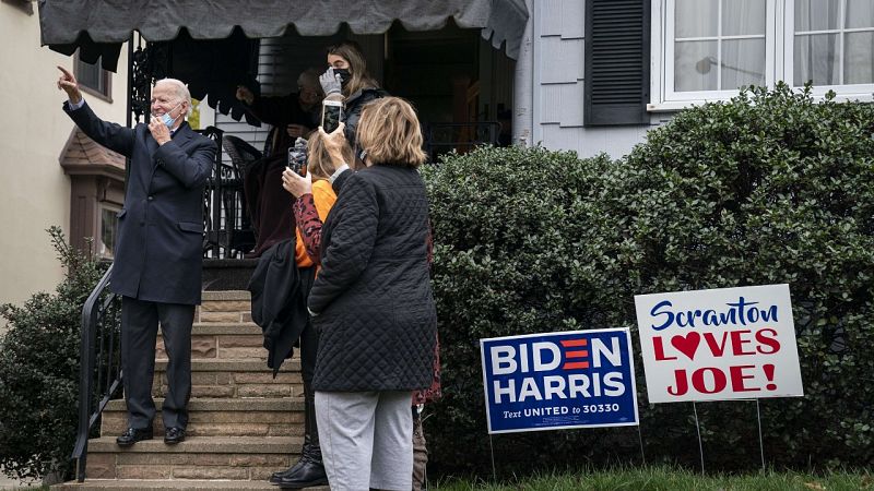 Pensilvania, la profecía de Biden: "Desde esta casa a la Casa Blanca con la gracia de Dios"