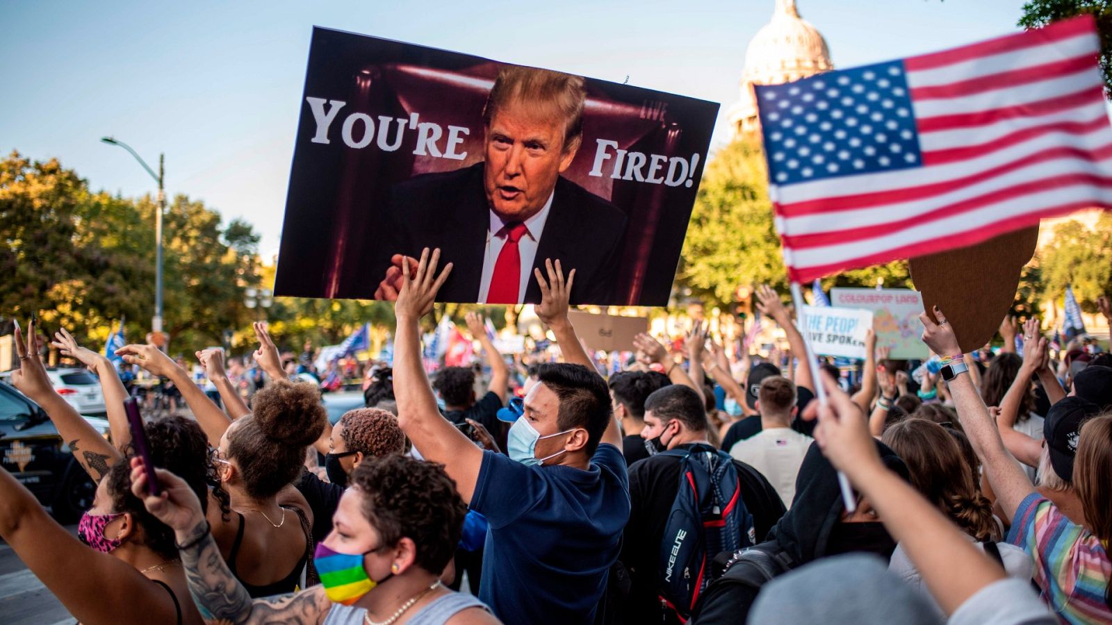 Partidarios de Biden celebran la victoria del demócrata en las elecciones de Estados Unidos