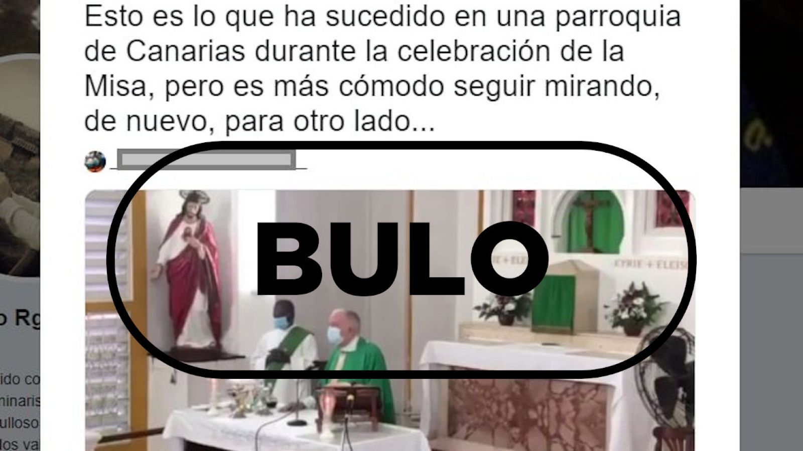 Bulo que sitúa en Canarias el asalto durante una misa.