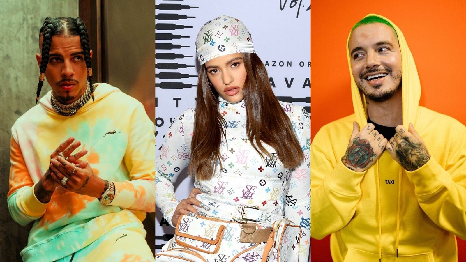 Rauw Alejandro, Rosalía y J. Balvin