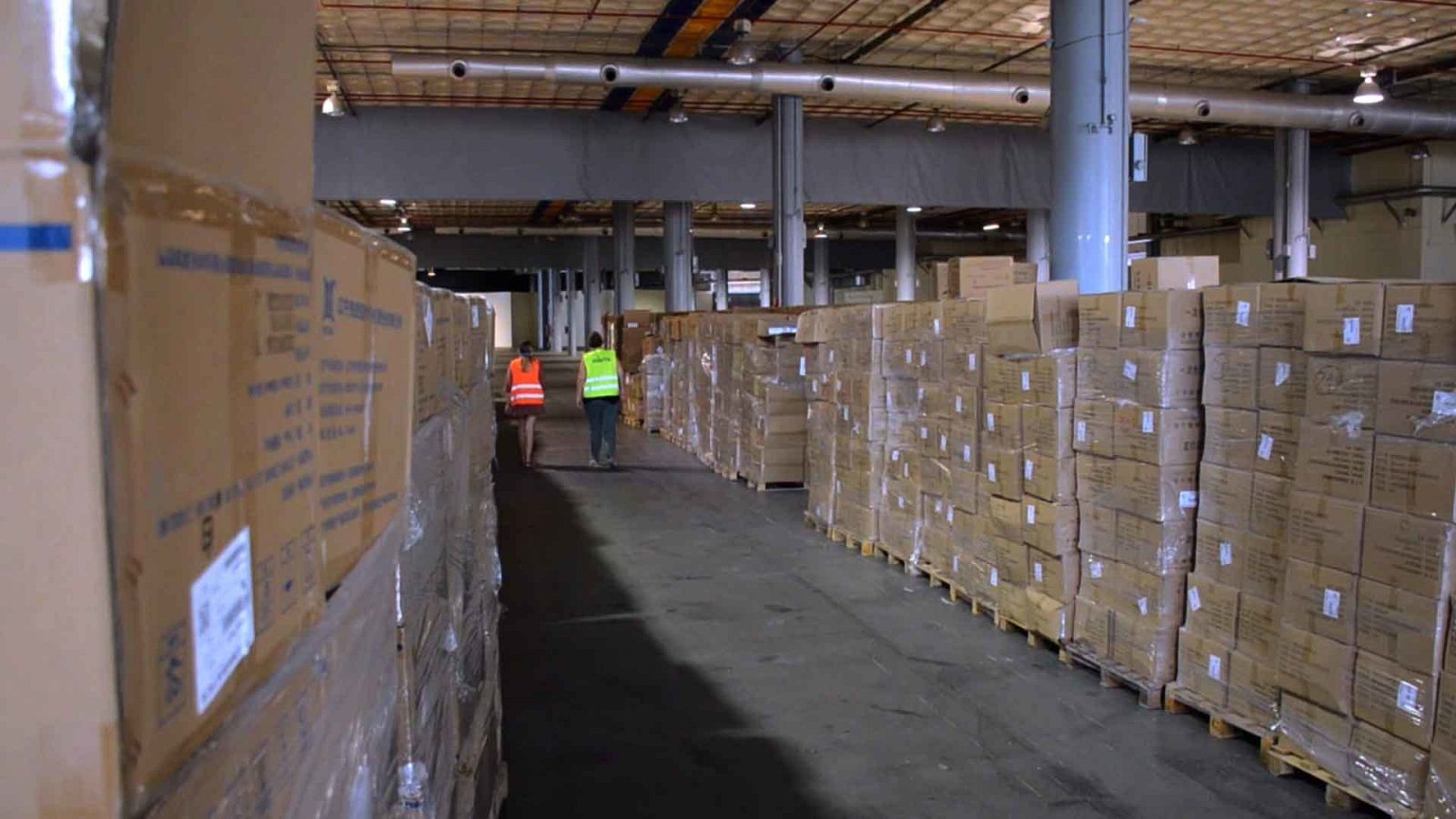 El almacén de la reserva estratégica en la Feria de Valencia