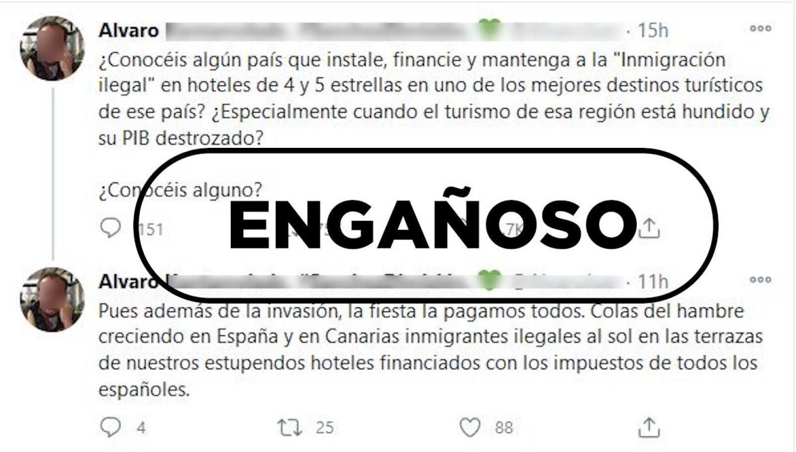 Desinformación sobre hoteles de lujo para los inmigrantes