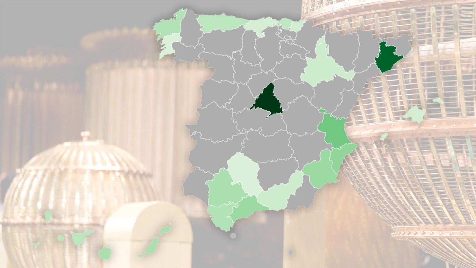 Madrid y Barcelona son las ciudades dónde más toca el Gordo de la Lotería de Navidad