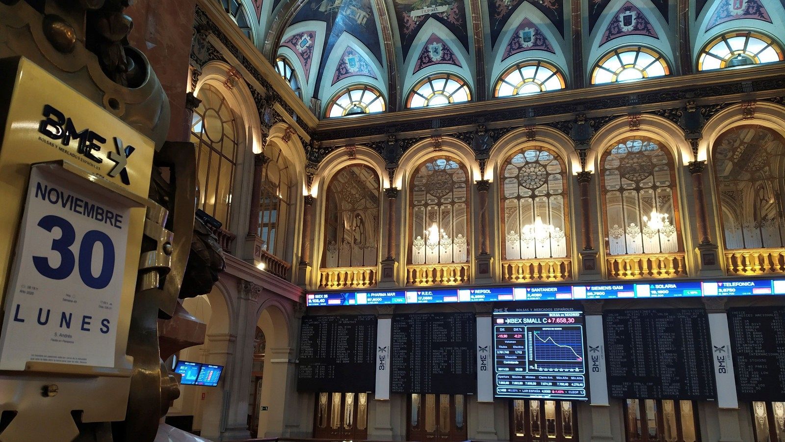 La Bolsa cae hoy el 1,39 %, pero cierra el mejor mes de su historia