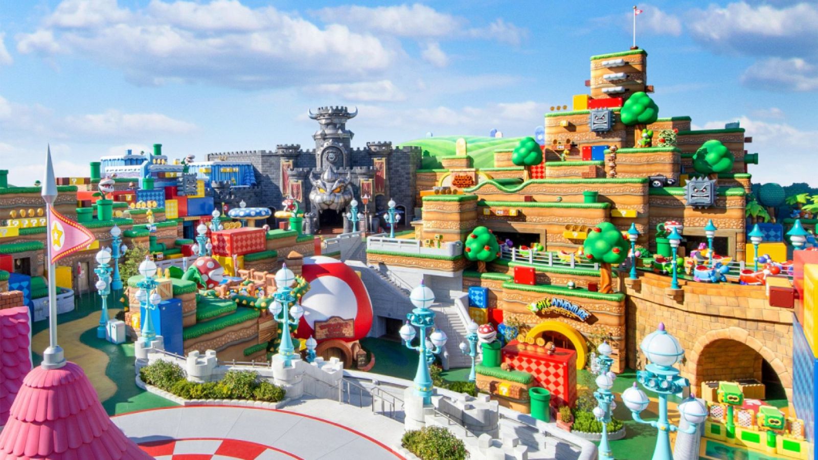 Super Nintendo World muestra las primeras imágenes reales del parque de atracciones temático de Super Mario