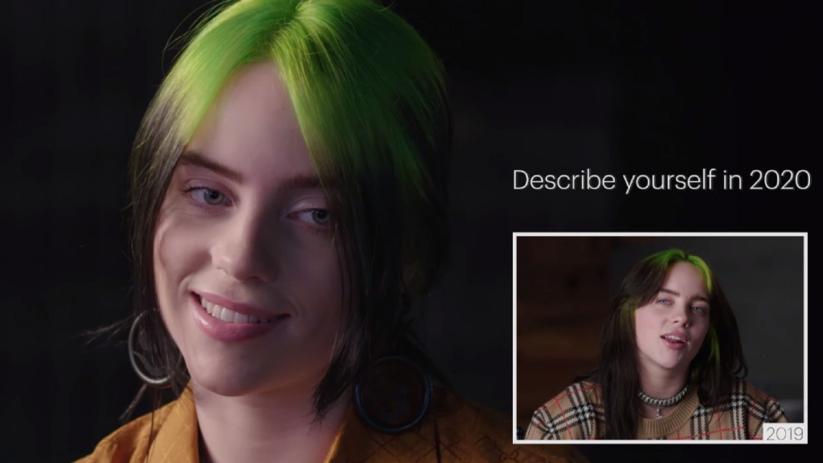 Billie Eilish reacciona a su "yo" del pasado
