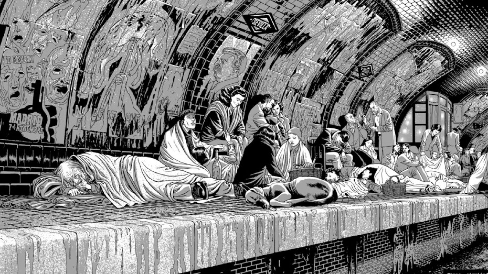 Detalle de una ilustración de 'Estampas 1936'