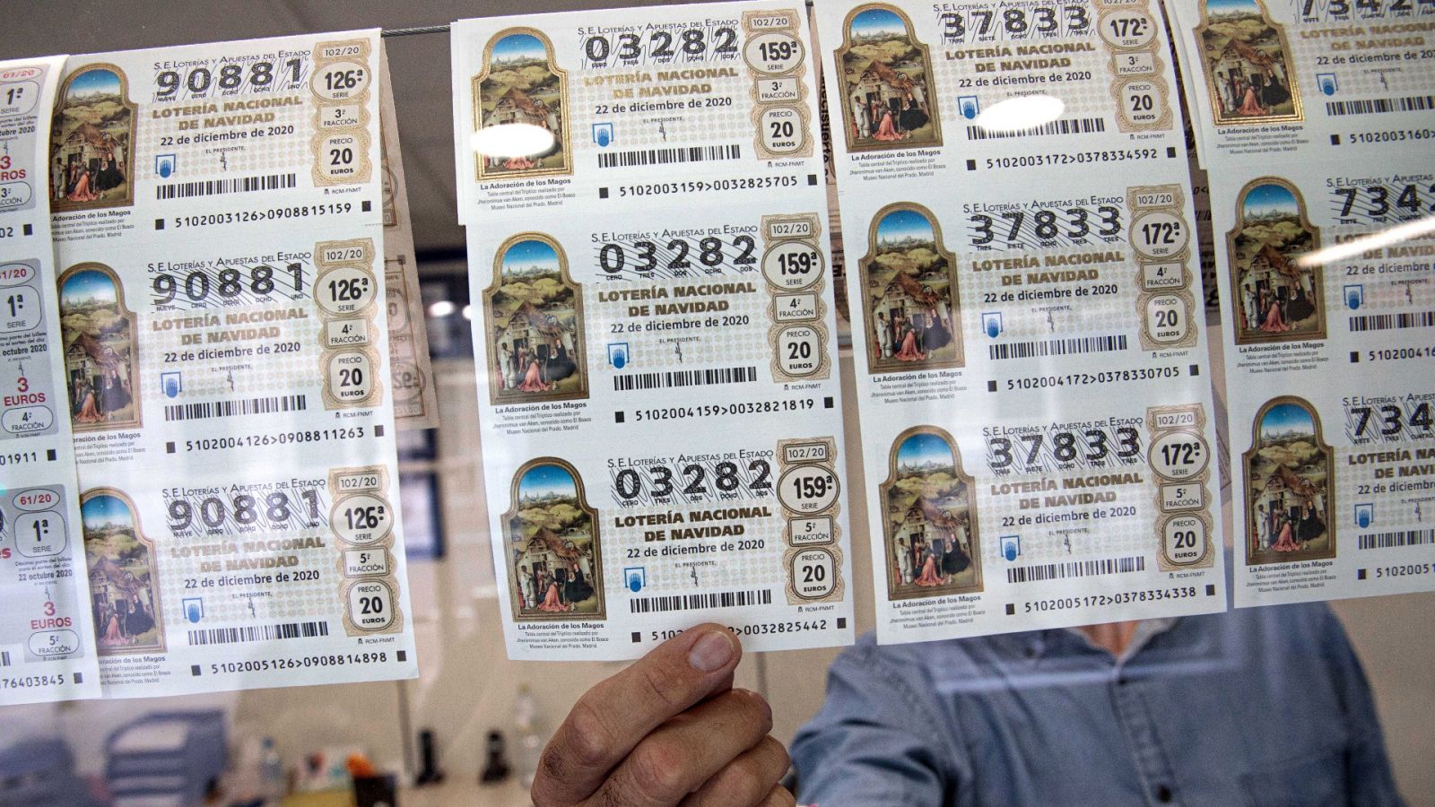 El nacimiento de un décimo de Lotería de Navidad