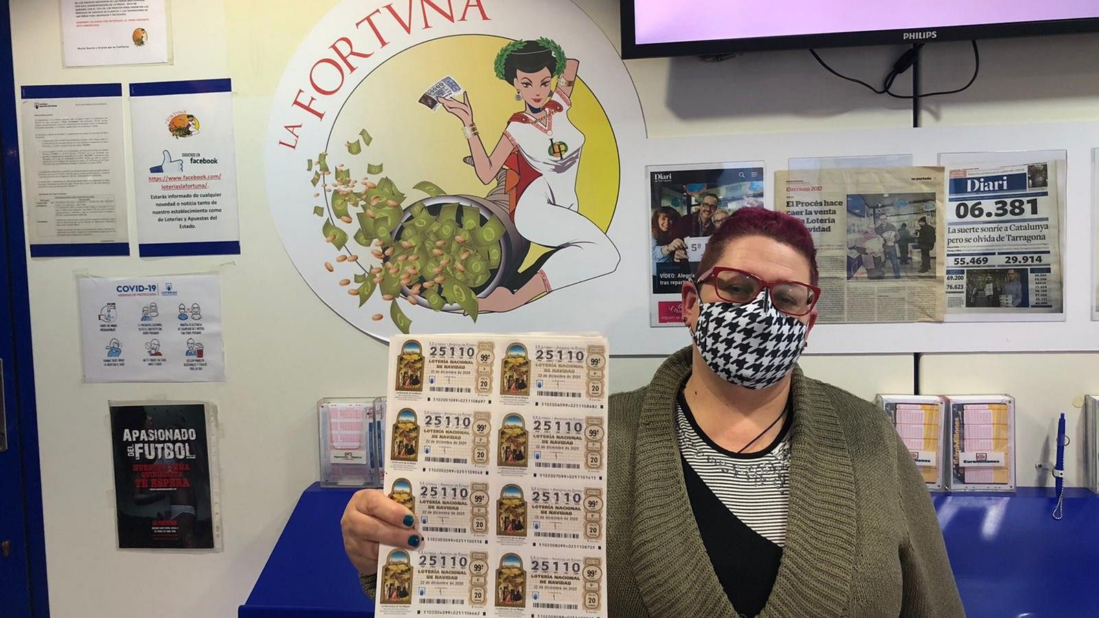 El 25.110, día de la muerte de Maradona, casi agotado para la Lotería de Navidad