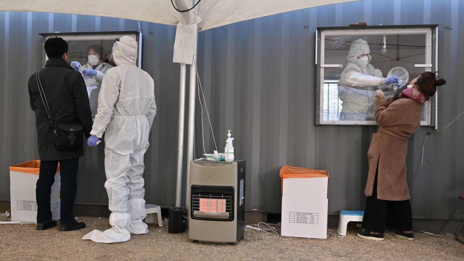 Pruebas del coronavirus en Corea del Sur