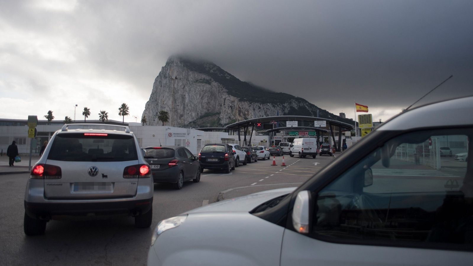 Imagen de la frontera entre España y Gibraltar
