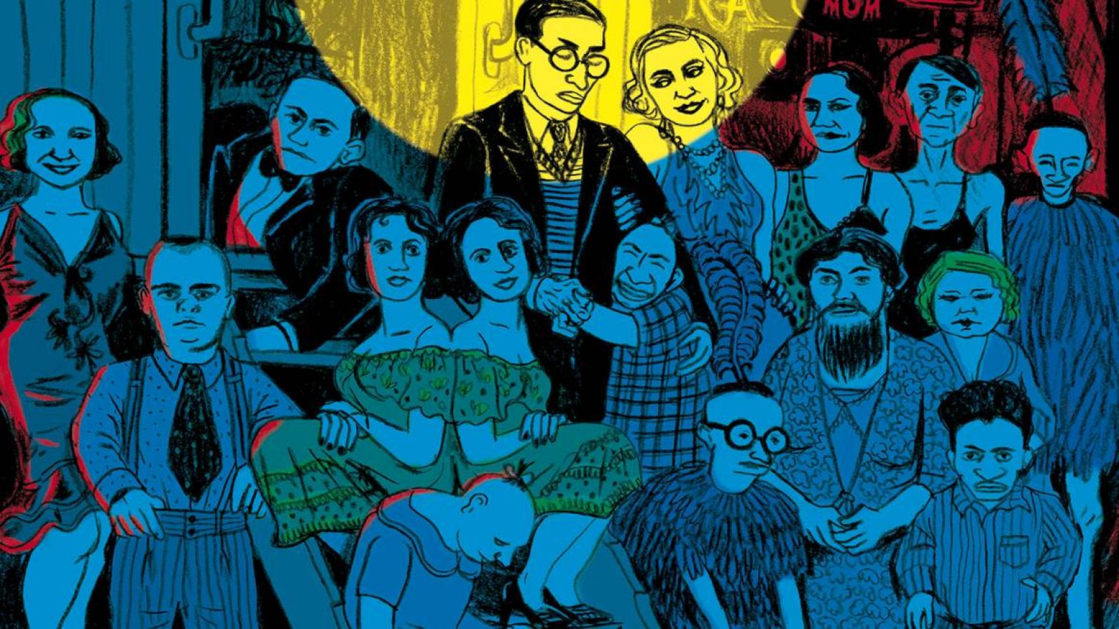 Detalle de la portada de 'La parada de los freaks'