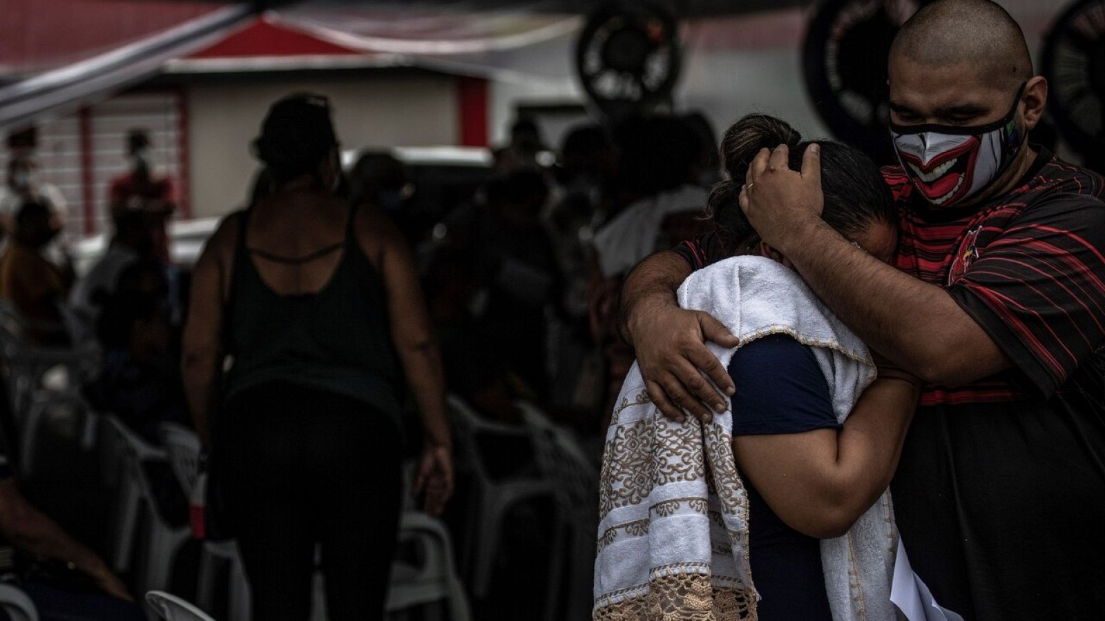 Carpa de detección de casos de coronavirus en Manaos (Amazonas, Brasil)