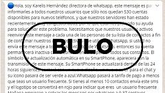 Vuelve el audiobulo de la directora de Whatsapp que amenaza con desactivar tu cuenta si no compartes el mensaje