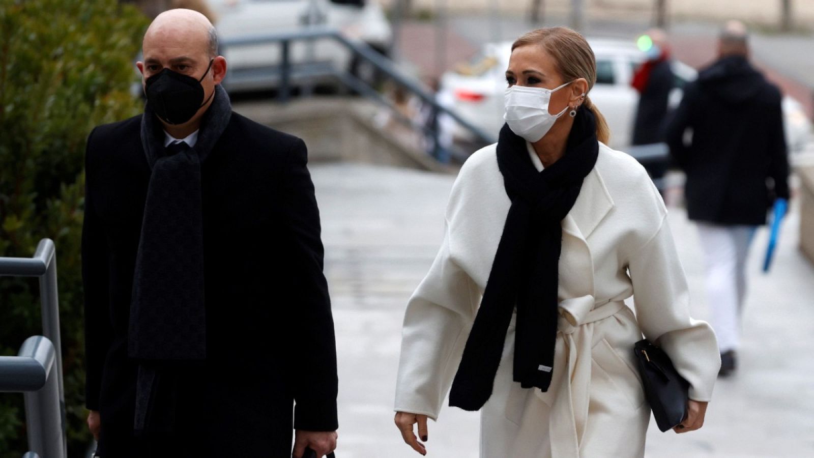 Cristina Cifuentes a su llegada este lunes a la Audiencia de Madrid