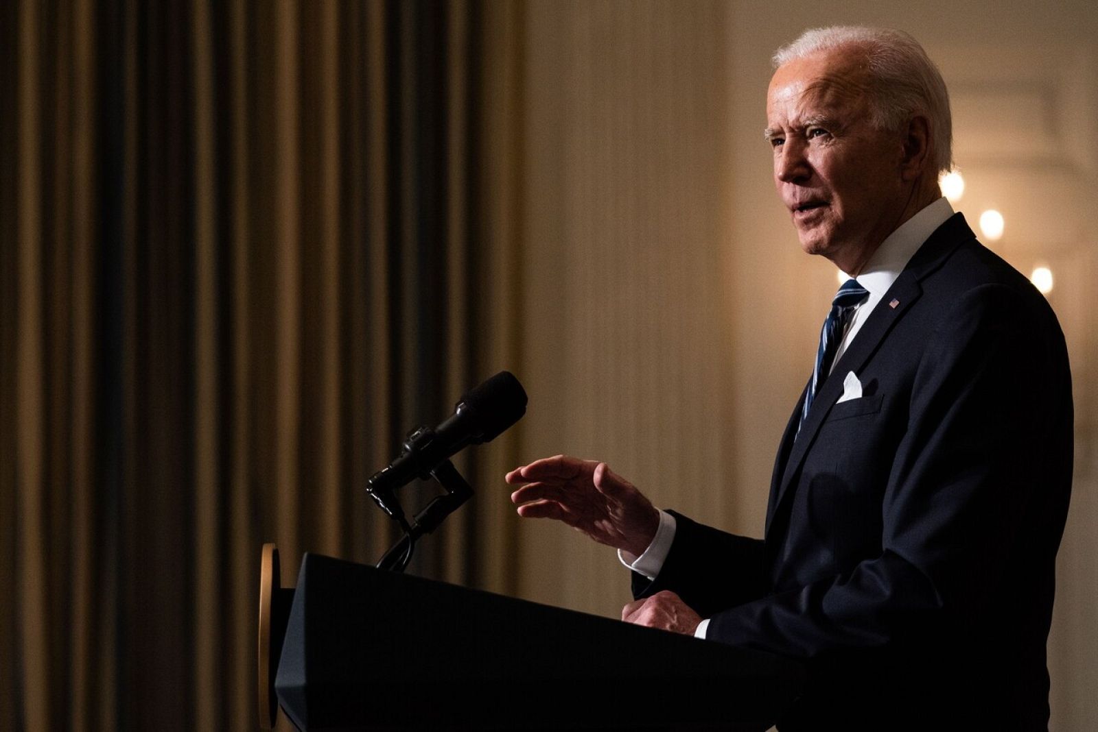 Biden, durante su presentación del plan de lucha contra el cambio climático