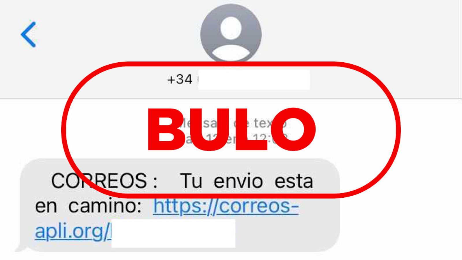 Captura del fraude enviado por SMS que suplanta a Correos.