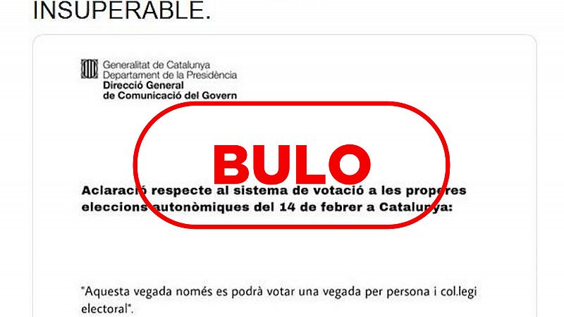 No, la Generalitat no ha advertido que solo se podrá votar una vez el 14F