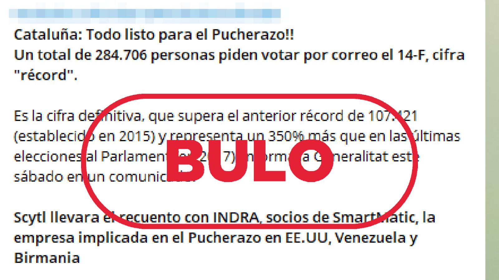 Vuelve el bulo de que Indra recuenta los votos