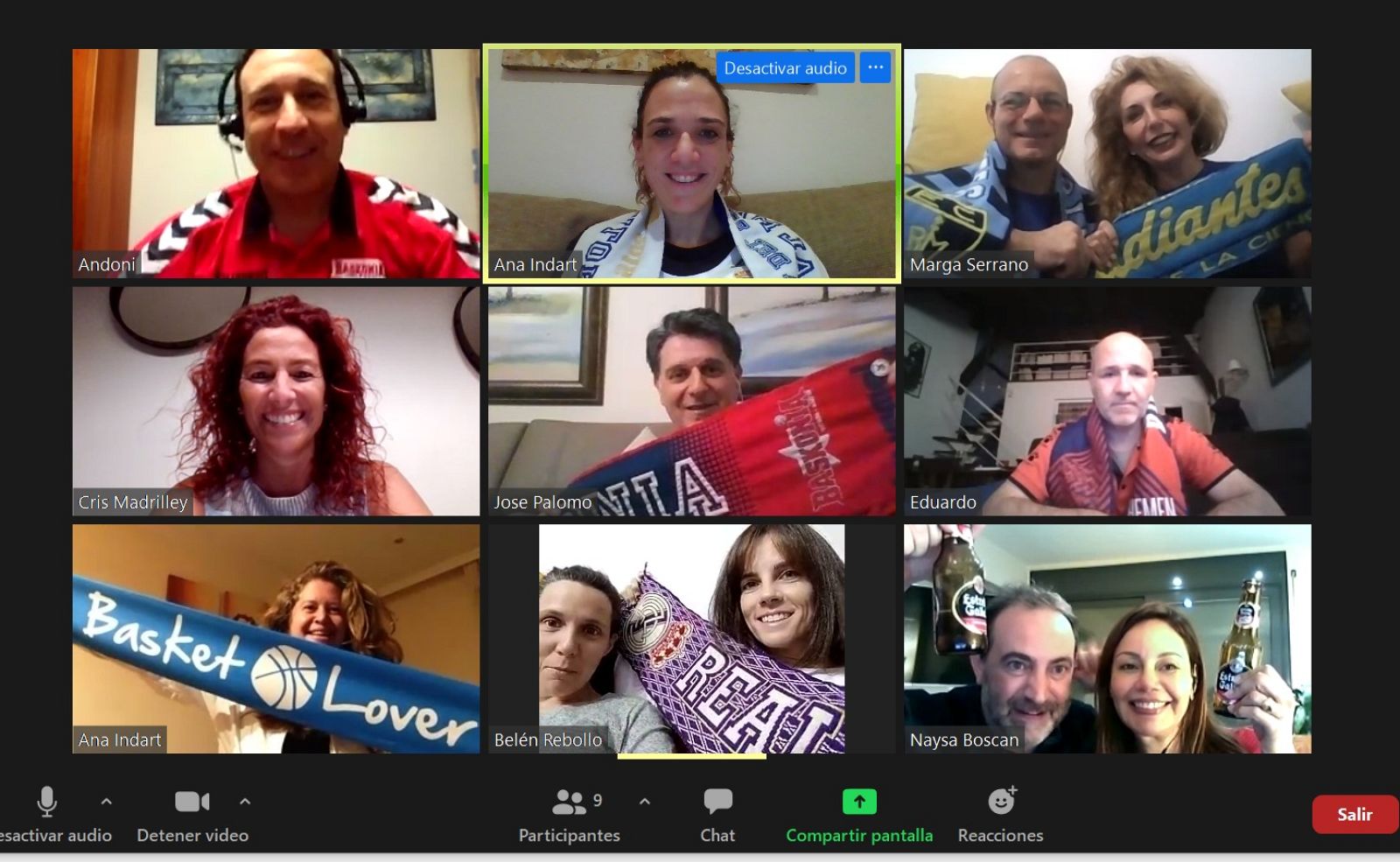 Copa por videollamada