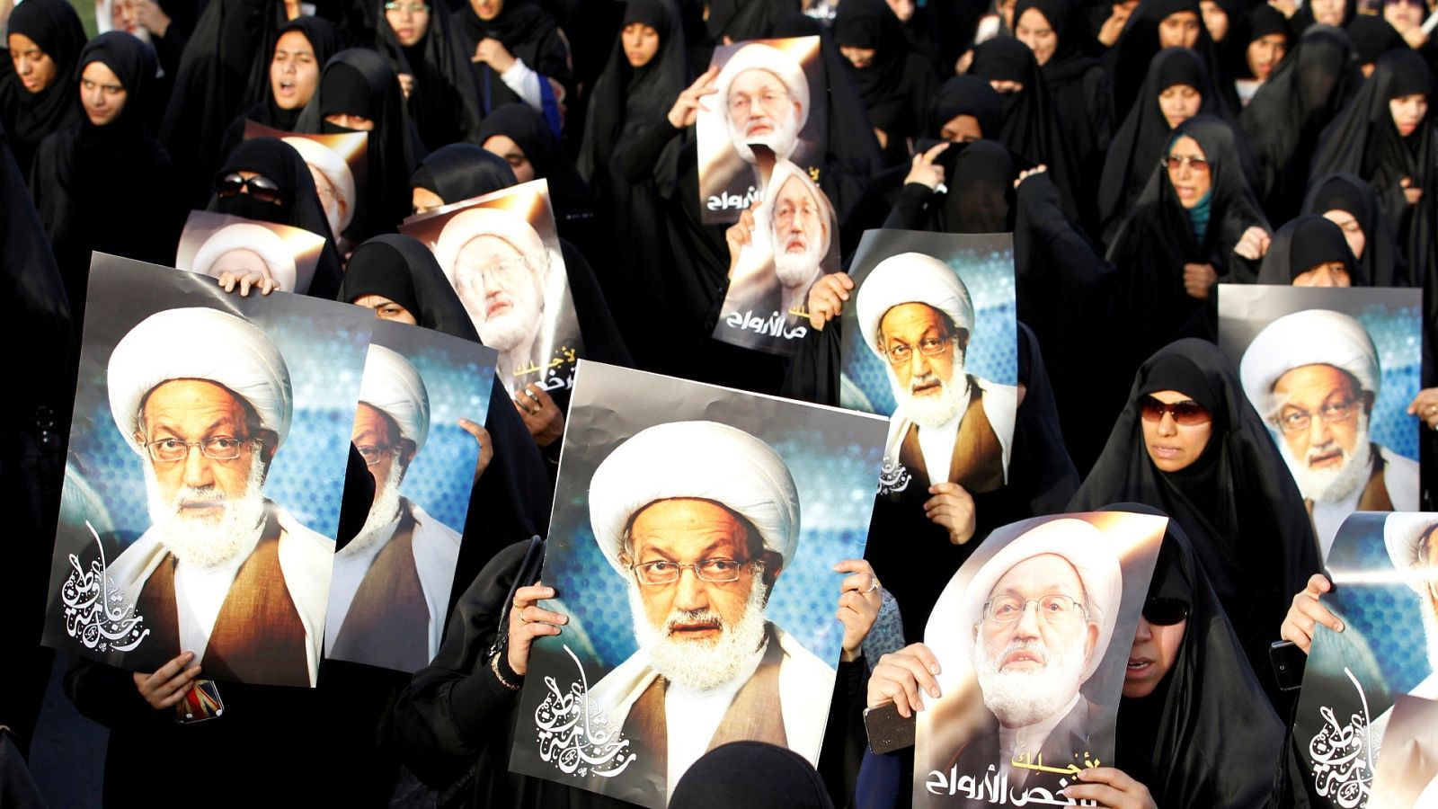 Manifestantes antigubernamentales en Budaiya, Baréin, en una foto de archivo