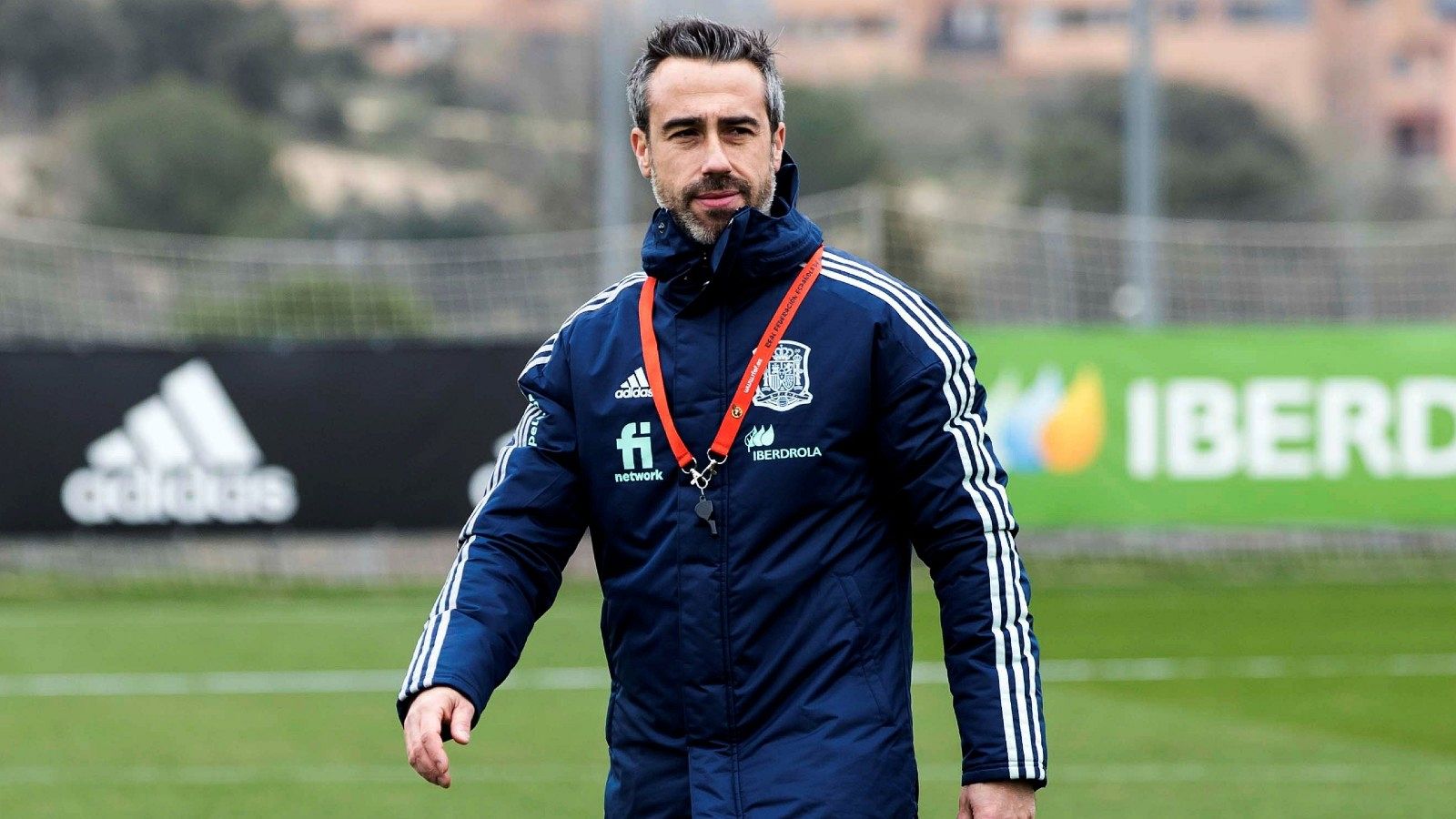Jorge Vilda en un entrenamiento de la selección femenina.