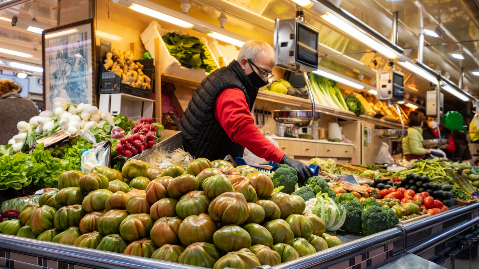 Frutas y verduras en el Mercado Central de Valencia