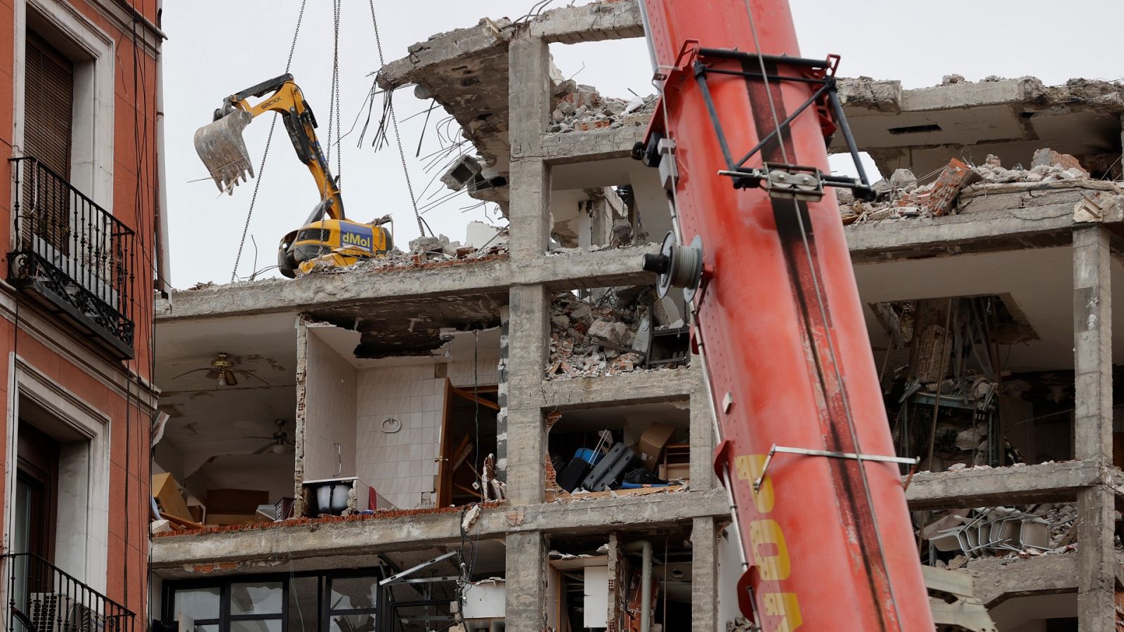 Estado del edificio de la calle Toledo en Madrid