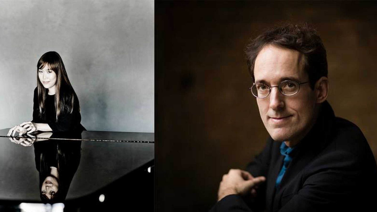 La pianista Yeol Eum Son y el director titular de la Orquesta Sinfónica RTVE, Pablo González