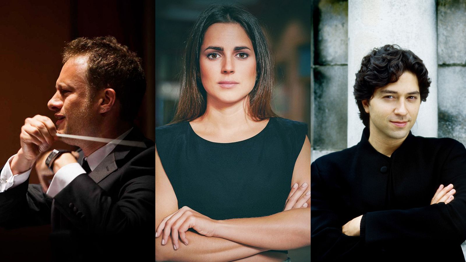 El maestro Federico Jusid, la soprano Jone Martínez y el pianista Sergio Tiempo