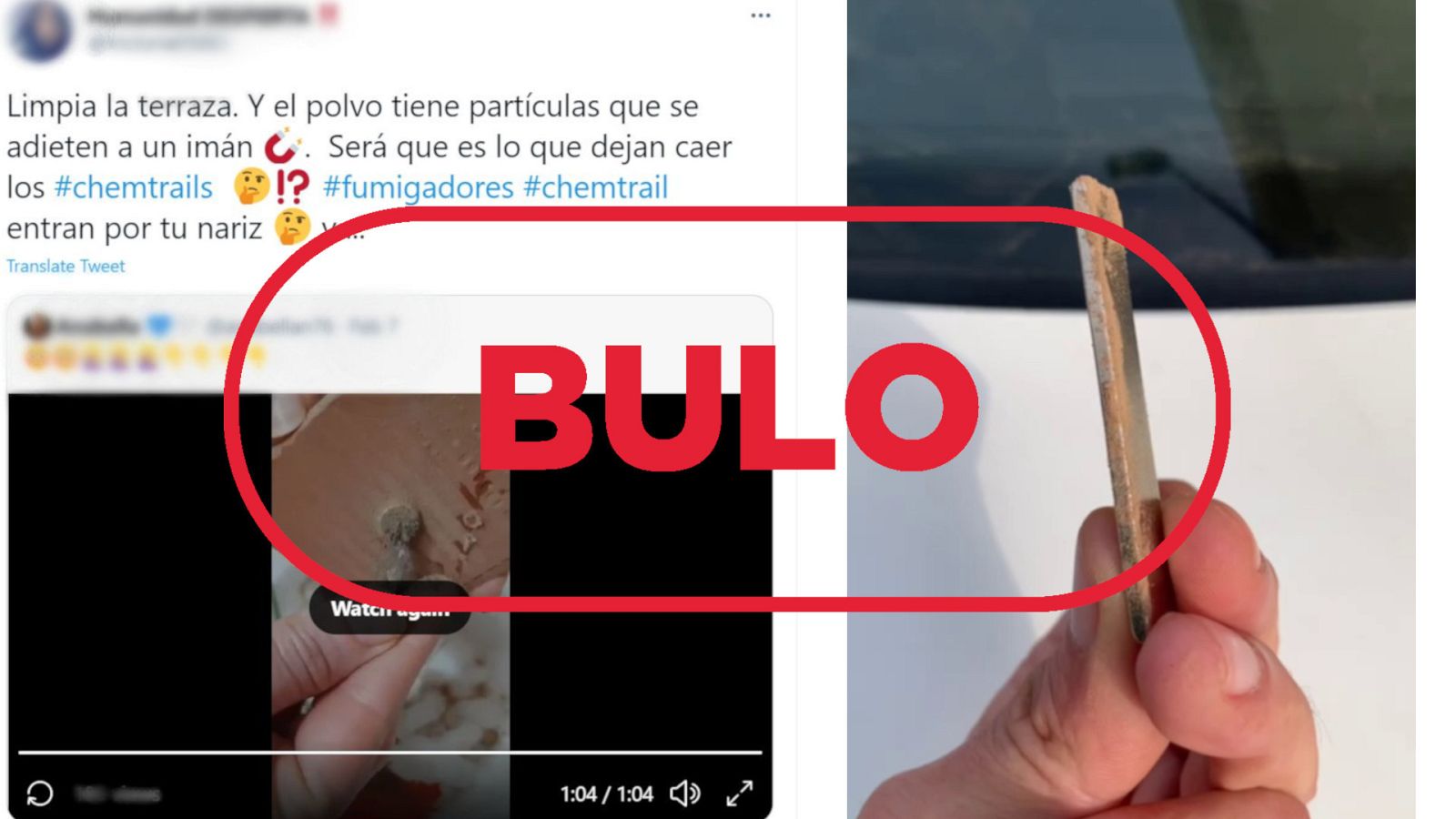 Imagen de dos vídeos sobre el polvo del Sáhara